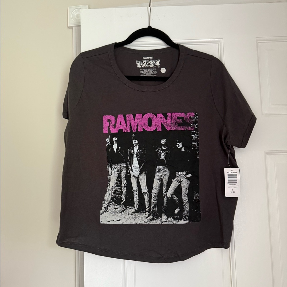 Torrid Dark Gray Ramones Graphic Crop Top